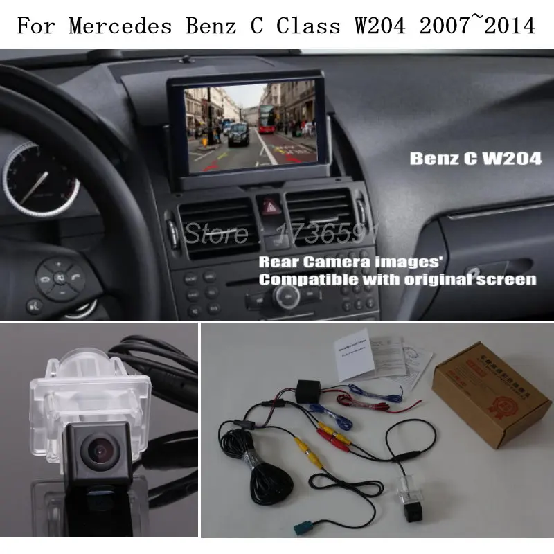 Автомобильная камера заднего вида для Mercedes Benz MB C Class W204 2007 ~ 2014 RCA и совместимый