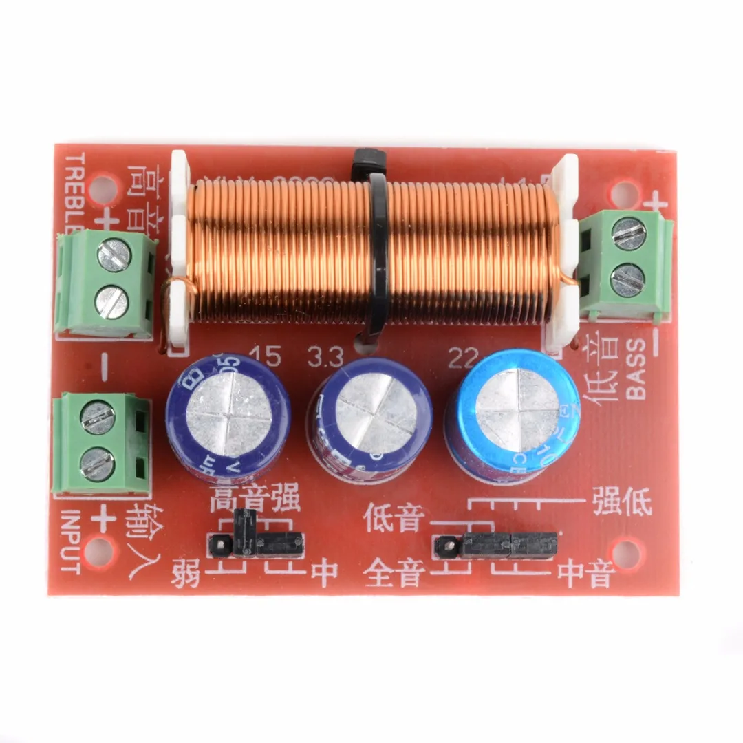 70mmx50mm 400W Adjustable Full Range Treble Bass Audio Speaker Frequency Divider 2 Way Speaker Audio Crossover Filters