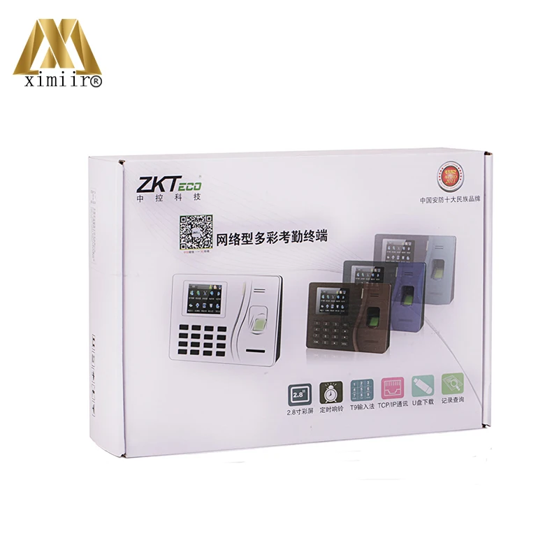 Дешевые ZK ST100 регистратор времени с дактилоскопией с rfid-карты время часы биометрическая посещаемость Системы