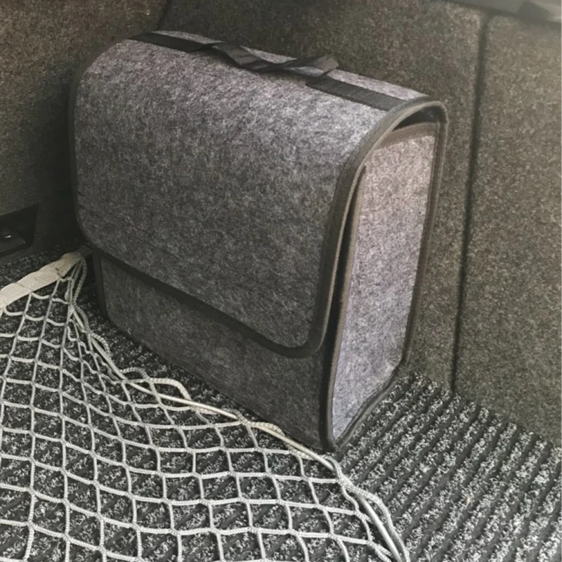 Мягкий войлочный органайзер для багажника автомобиля 30x16x29 см, коробка для хранения автомобиля, сумка, огнестойкая посылка, одеяло, инструмент