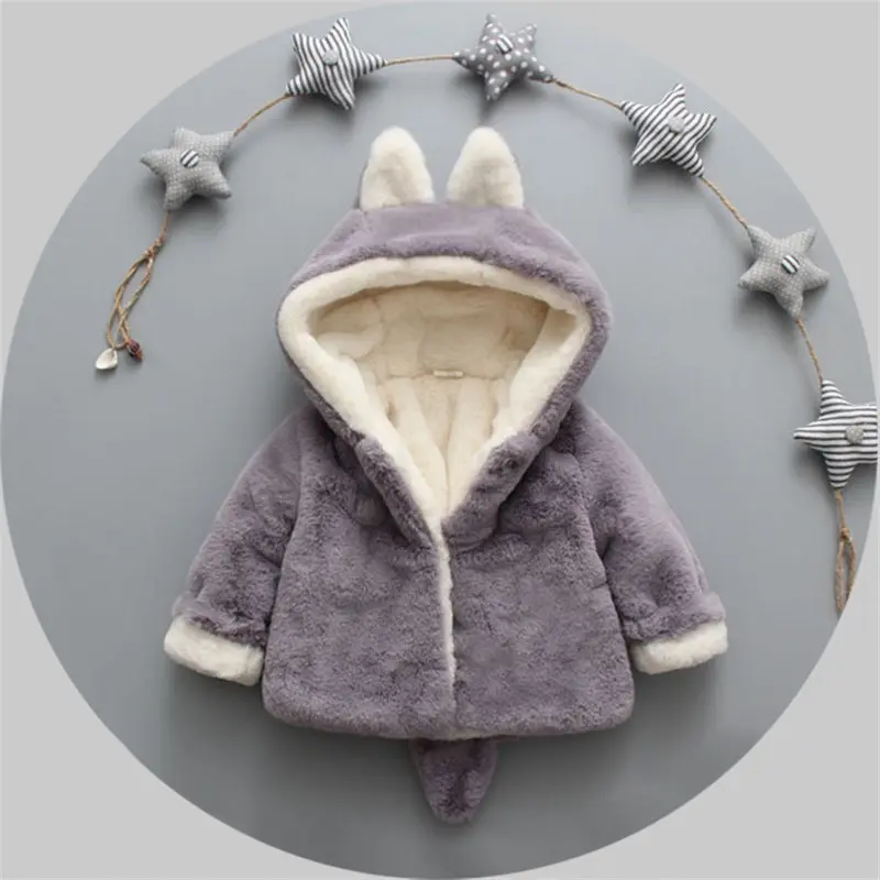 

Baby Girls Clothes thicken Fleece kids Winter Coats Boys fur Coats Warm Cotton Jacket Children Clothing 2 4 Years Kids Clothes