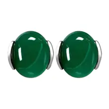 Винтажные серьги-гвоздики с натуральным зеленым агатом, инкрустированные камнями, для женщин, вечерние, свадебные ювелирные изделия, рождественский подарок, jardinera mujer