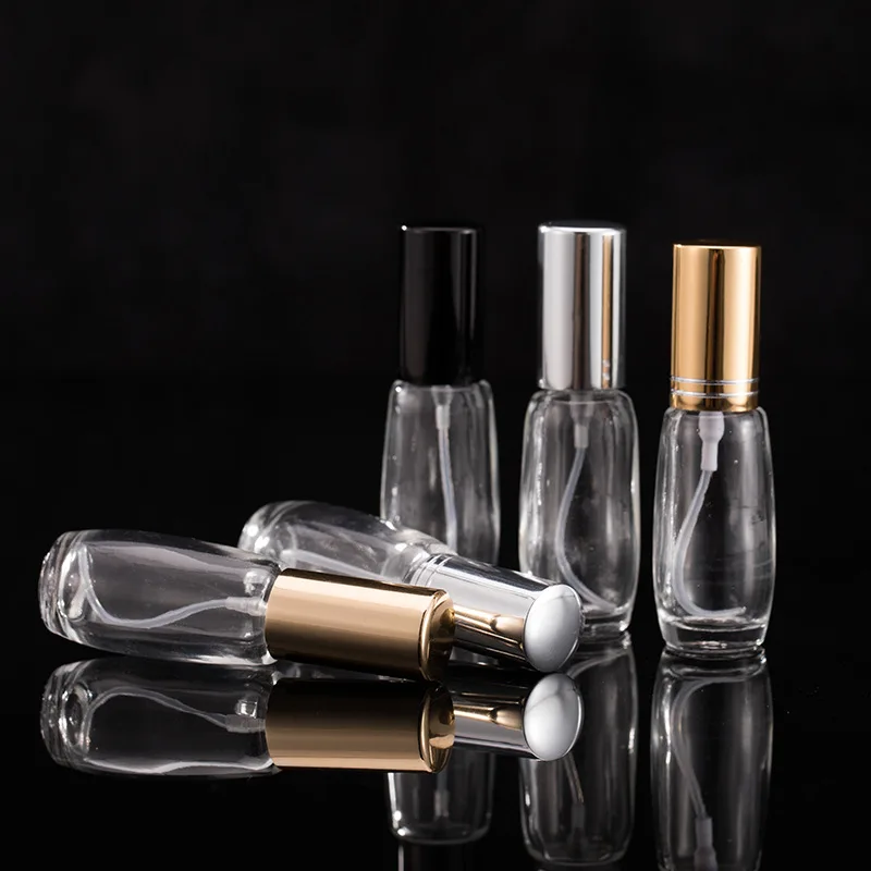 

10ml Oval Glass Fine Mist Spray Bottle Mini Sample Portable Empty Perfume Bottle 100PCS/LOT