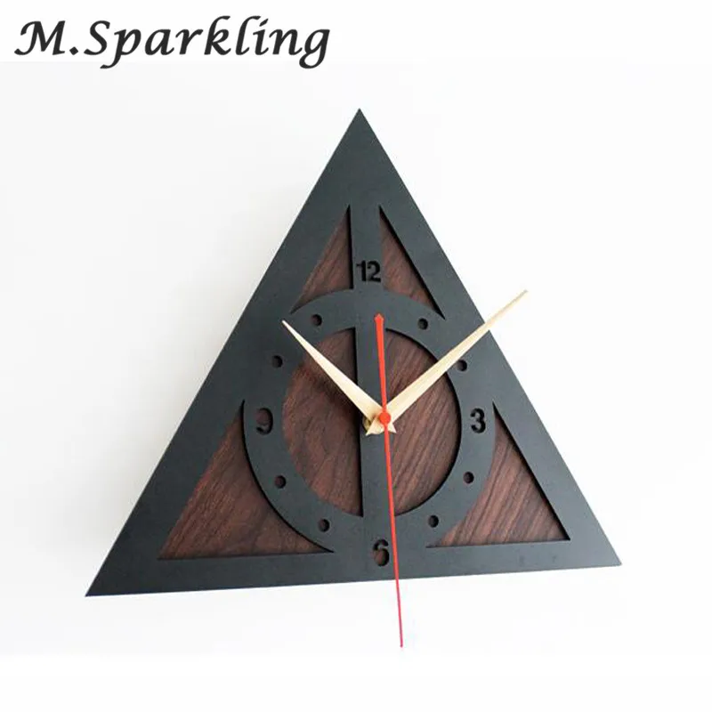 

Wall Clock Retro Home Decor Watch Modern Art Time Harry Potter The Deathly 12" New Design Living Room Silent Quartz Clock