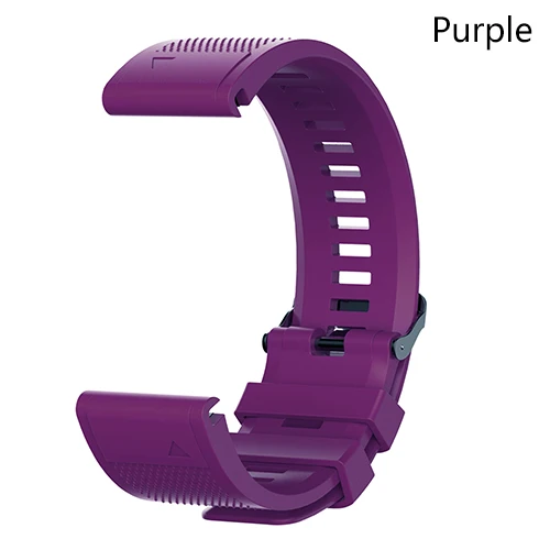 ECSEM ремешок для часов Garmin fenix 5X/5X plus quick fit полосы силиконовая текстура модный стиль ремешок для fenix 3 HR - Цвет: Purple