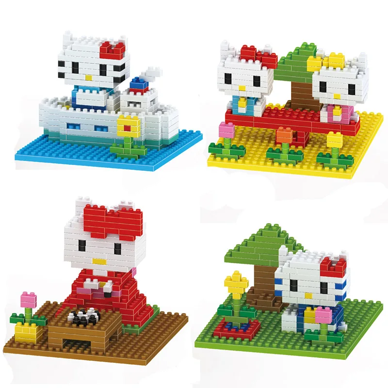 

Hello Kitty Diamond Block Hello Kitty Building Blocks Set Kitty Scenario Model Bricks Figure Educational Blocks Toys For Girls