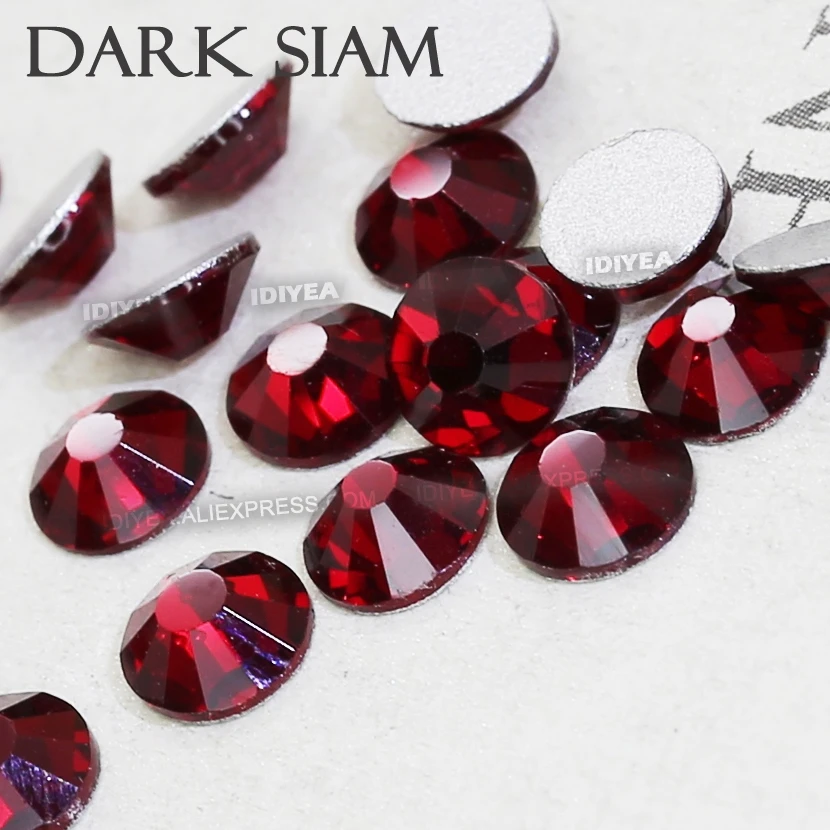 Dark Siam SS3 SS4 SS5 SS6 SS10 SS20 SS30 для дизайна ногтей Стразы с блестящими кристаллами для украшения своими руками без горячей фиксации камень декор Стразы