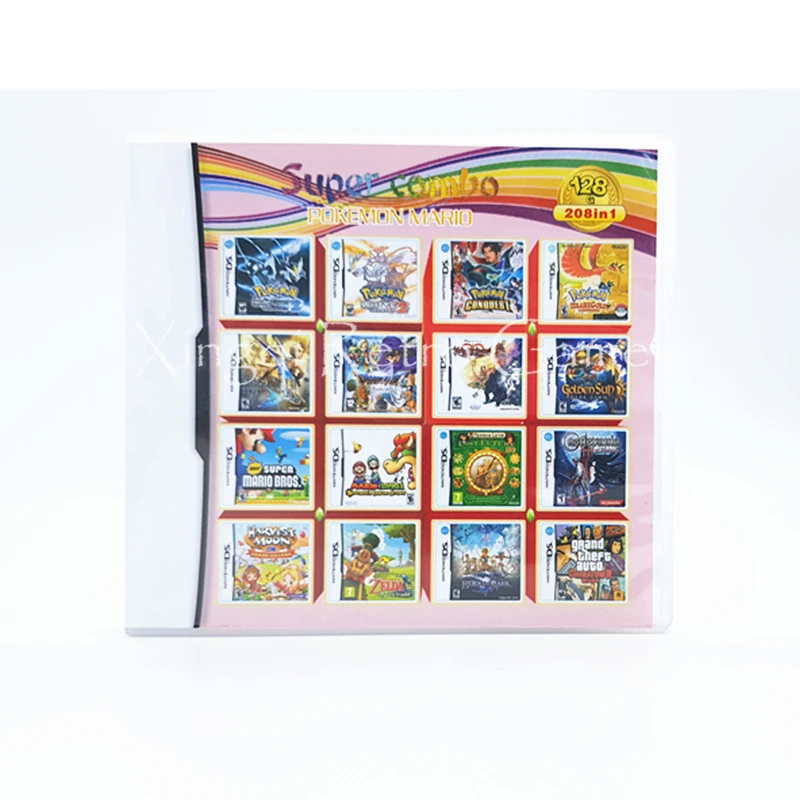 

208 in 1 Video Game Cartridge Card Compilation 208H01