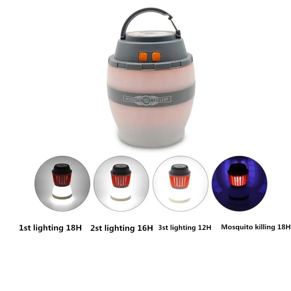 Солнечная лампа-убийца комаров, ловушка для насекомых, походный фонарь 2в1, портативный USB Анти москитный от мотыльков, мух, Электрический УФ-светильник