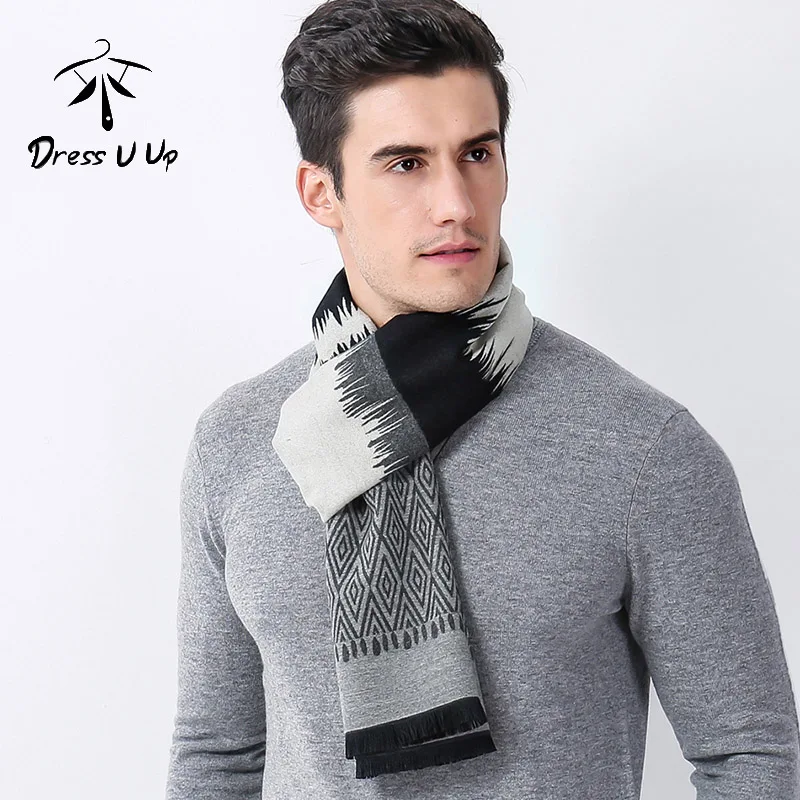 DRESSUUP New Fashion Scarves Winter Designer Men Scarf Luxury Brand