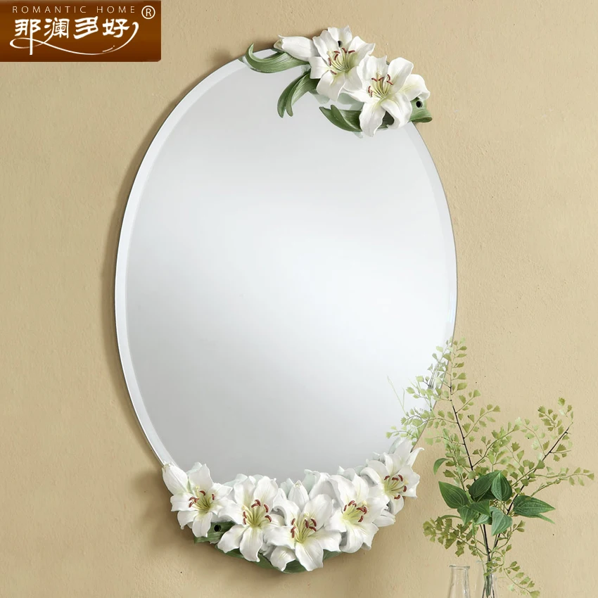 That Lan many good European bathroom mirror waterproof wall vanity fashion feather wash |