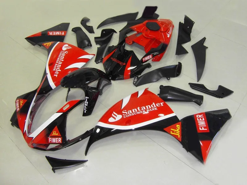 

Injection Mold Fairing kit for YZFR1 09 10 YZF R1 2009 2010 YZF1000 TOP Red black Motorcycle Fairings set+gifts YB07