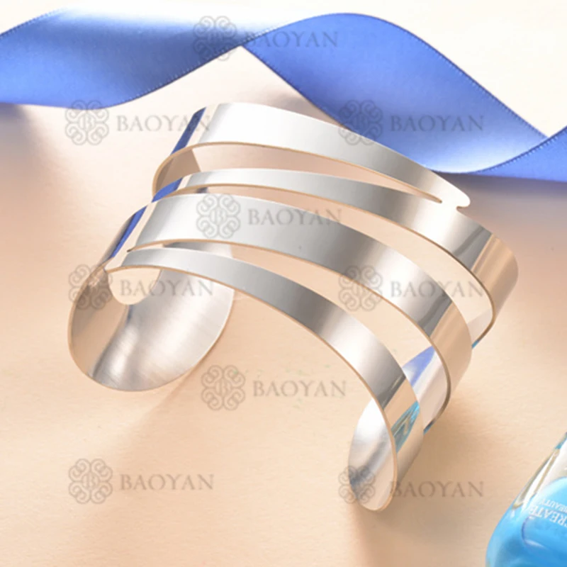 

BAOYAN 316L Stainless Steel Gold Silver Simple style, fashion bracelet