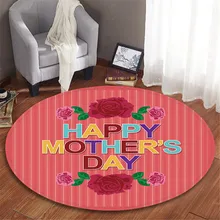 Сердце Счастливый День матери круглый области ковры для гостиная компьютер стул области ковры детская игровая палатка пол коврики 0417