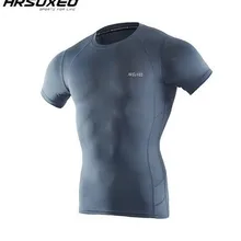 ARSUXEO Мужская компрессионная рубашка базовый слой беговые футболки с короткими рукавами для тренировки в спортзале футболка одежда