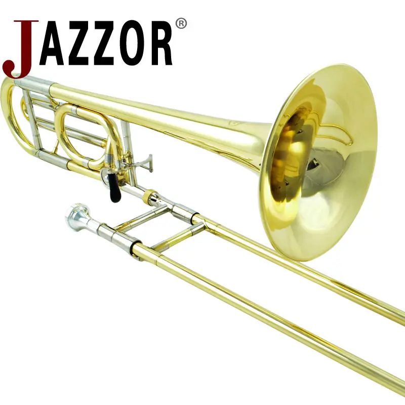 JAZZOR JZTB 320 tenor trombone,professional B flat/F flat brass wind instrumentstenor trombone