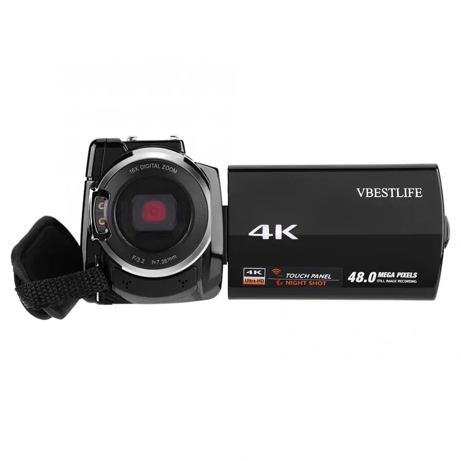 VBESTLIFE 4K Wifi цифровая камера ночного видения Видеокамера 16X Zoom 48MP " с аккумулятором профессиональная камера