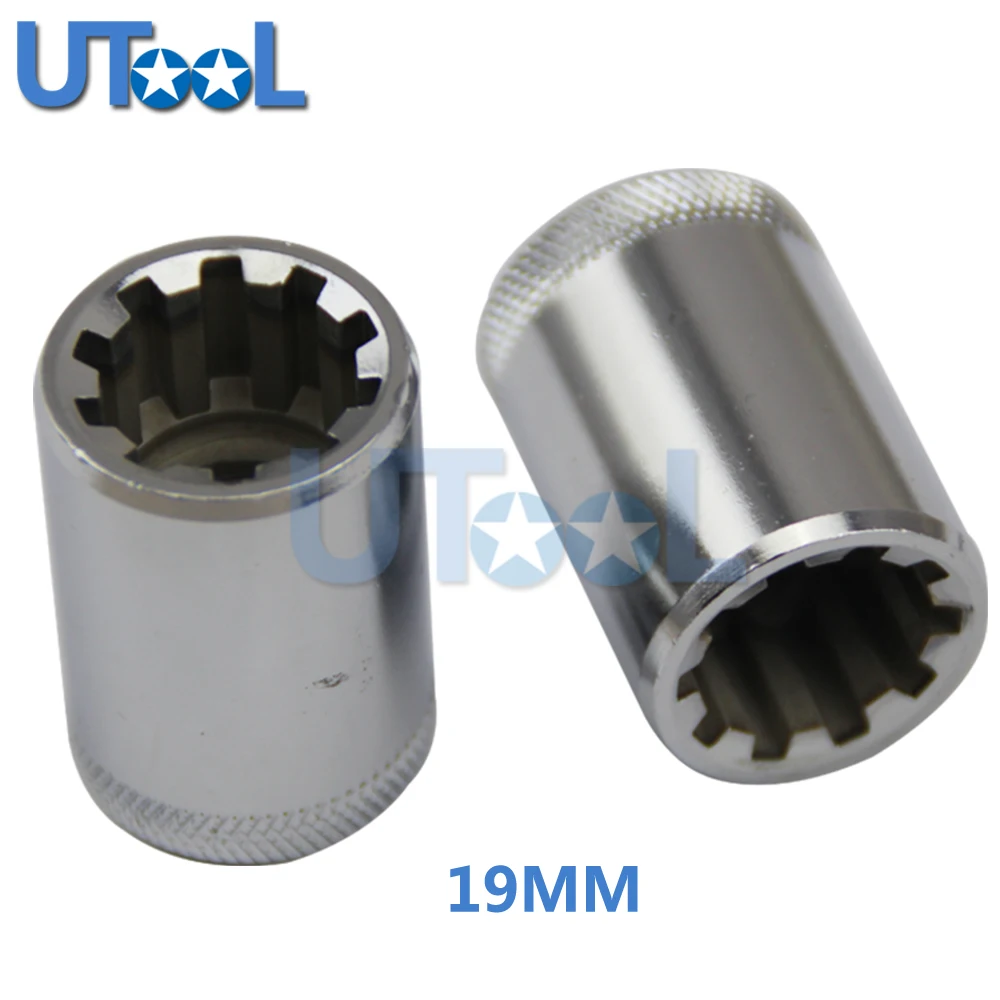 UTOOL Brake Caliper Socket 19mm 10 POINTS 3 8 DRIVE 30mm LONG for AUDI A8 S6