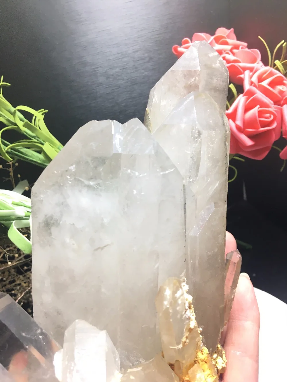 

PRETTY Aura Quartz Crystal Bismuth Titanium Silicon Clusters SPECIMEN