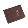 Thick Durable PU Leather Menu Holder For Restaurant 7 Sheets Pocket Menu Card Display Folder black brown wine ► Photo 2/6