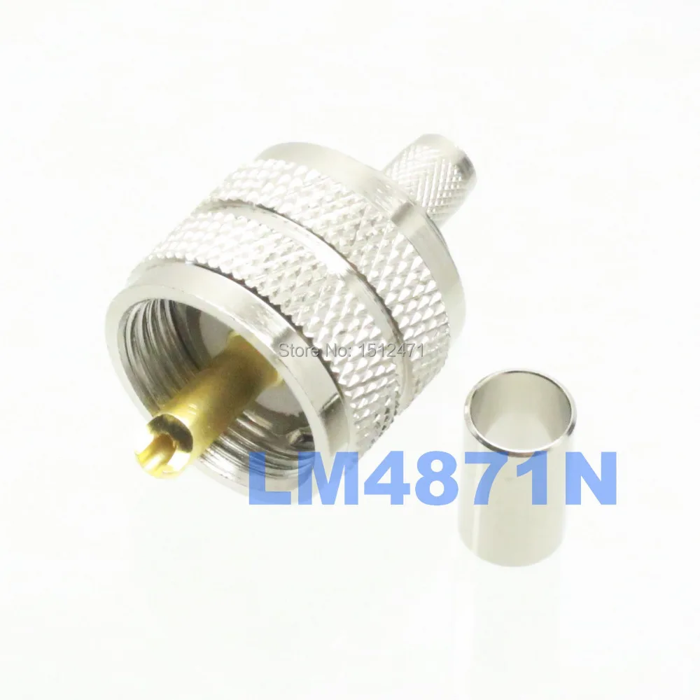 

10pcs Connector UHF PL259 male plug crimp RG8X RG-8X LMR240 cable Straight