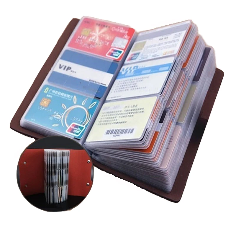 

108 Card Slots Business Card Holders PU Leather Credit Card Case Unisex Bank Card Protection Dropshipping