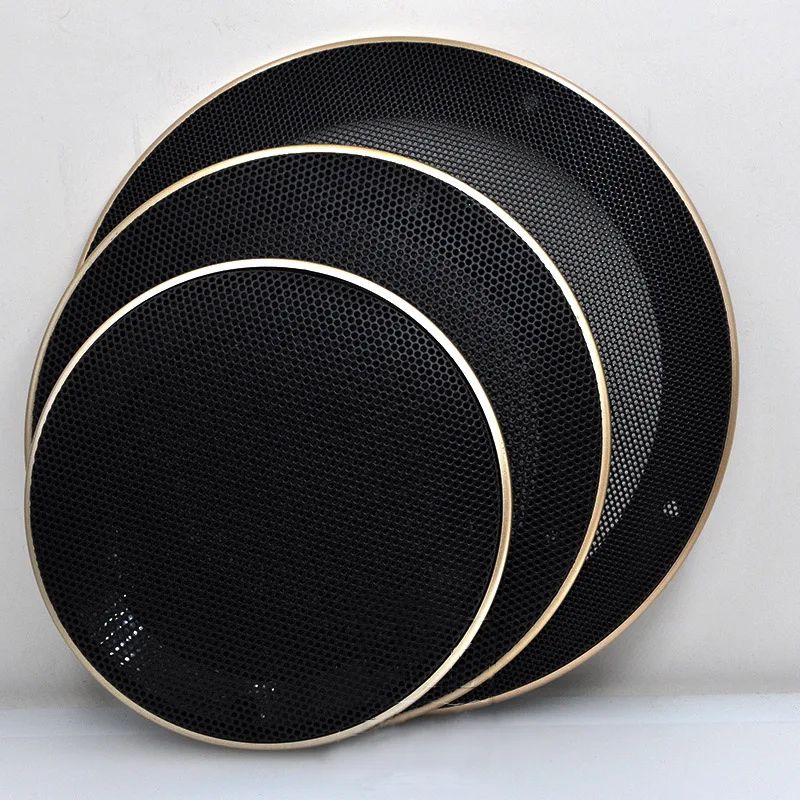 4/"//5/"//6.5/"//8/"//10/" inch Speaker Cover Decorative Circle Metal Mesh Grille Silver