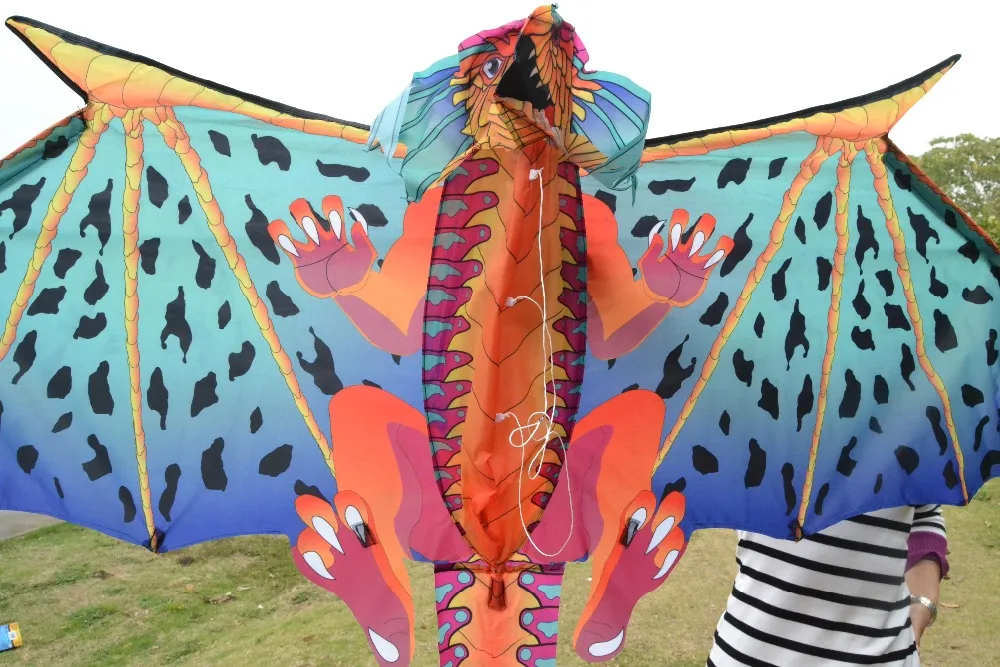190*330 см большой стерео воздушный змей с драконом, креативный детский воздушный змей с динозавром 400 см хвостом, легко Летающий большой наружный спортивный воздушный змей, детский подарок для взрослых
