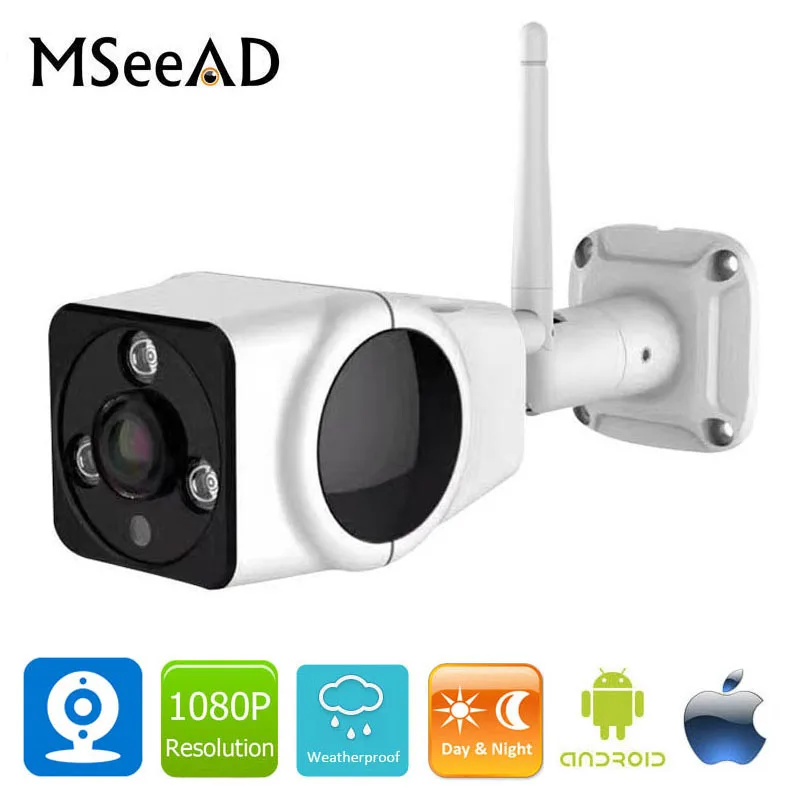 

1080P Wifi IP Camera 2.0MP HD Outdoor Weatherproof Infrared Night Vision Security Video Surveillance Camera With Power Adapter