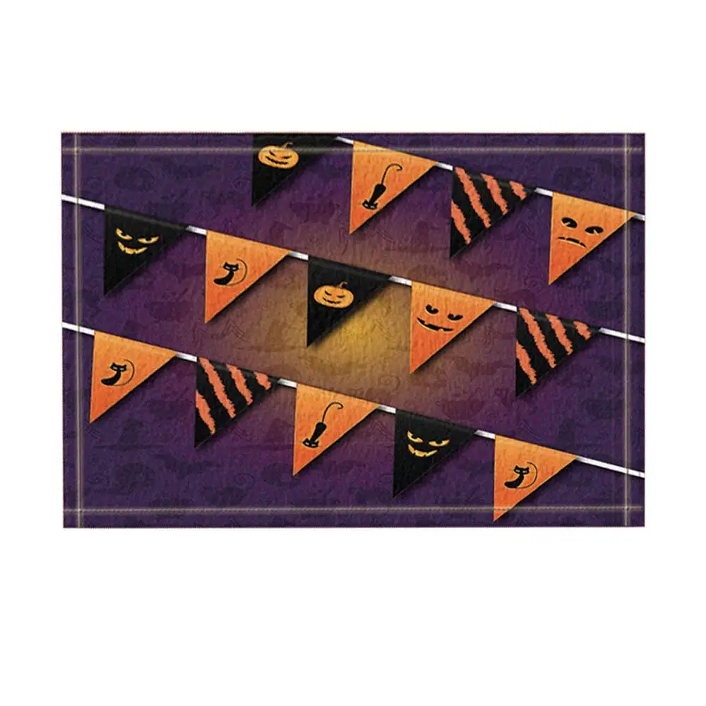 Хэллоуин Тыква флаг трюк или лечение Декор коврики для ванной нескользящие двери коврики пол прихожей передней двери коврики