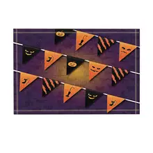 Хэллоуин Тыква флаг трюк или лечение Декор коврики для ванной нескользящие двери коврики пол прихожей передней двери коврики