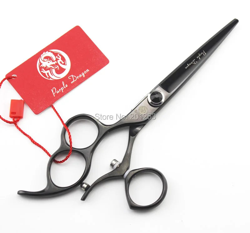 

Black 360 Degree Rotation Left Hand Cutting Scissors,Fly Hair Shears for Hairdressers JP440C,6Inch,with Scissors Case LZS0432