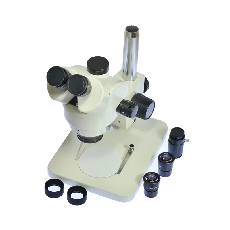 

Hayear 7X-45X Table Pillar Stand Simul Focal Trinocular Stereo Microscope Inspection Zoom C-mount Lens Adapter for THTPCB Repair