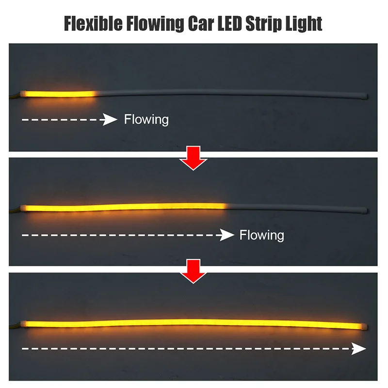 2x для VW, VW, Golf, Passat, CC, Tiguan, Scirocco, Touareg, POLO, полоска потока, светодиодный, DRL, головной светильник, указатель поворота, переключатель, светильник, лампы