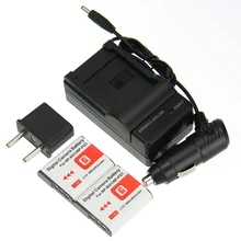 Big sale Digital Boy 2pcs NP-BG1 NP BG1 NPBG1 Li-ion Camera Battery + Charger + Car Charger Free Plug For Sony DSC-W170 DSC-W215