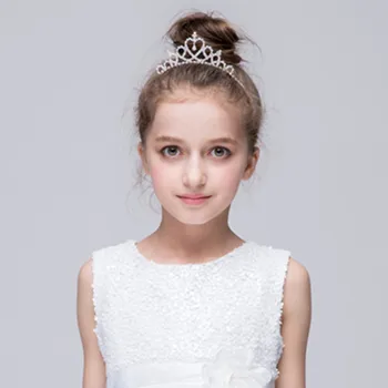 

Baby Pearl Hair Hammer Princess Crown Girl Jewelry Party Jewelry Festival Hair Jewelry Children Lovely Hair Hammer girls dress