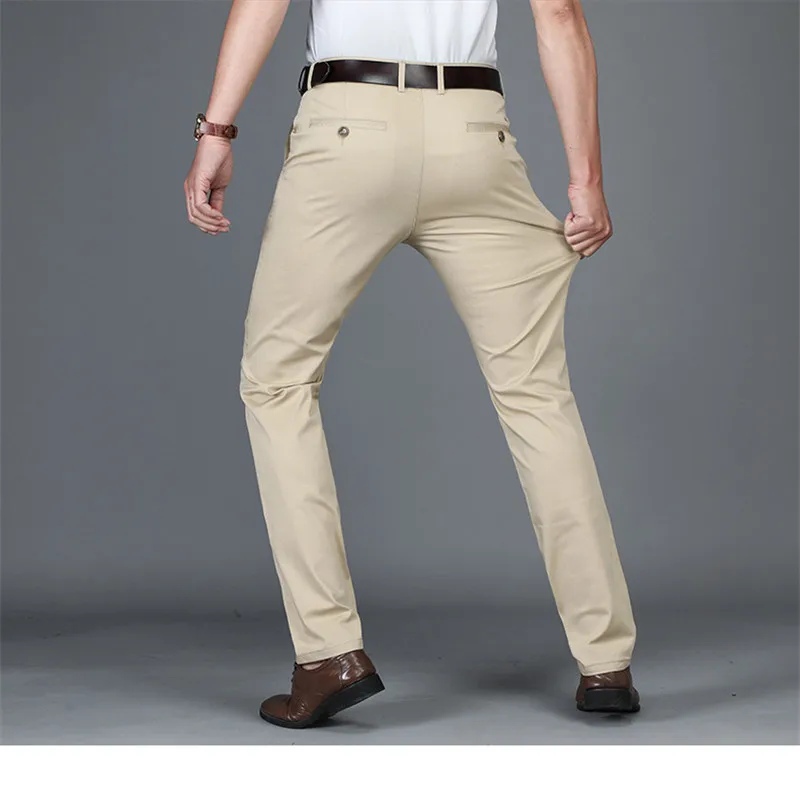 Мужские брюки на каждый день, высокое качество, классические модные мужские брюки, деловые, формальные, полная длина, новинка, прямые мужские брюки размера плюс