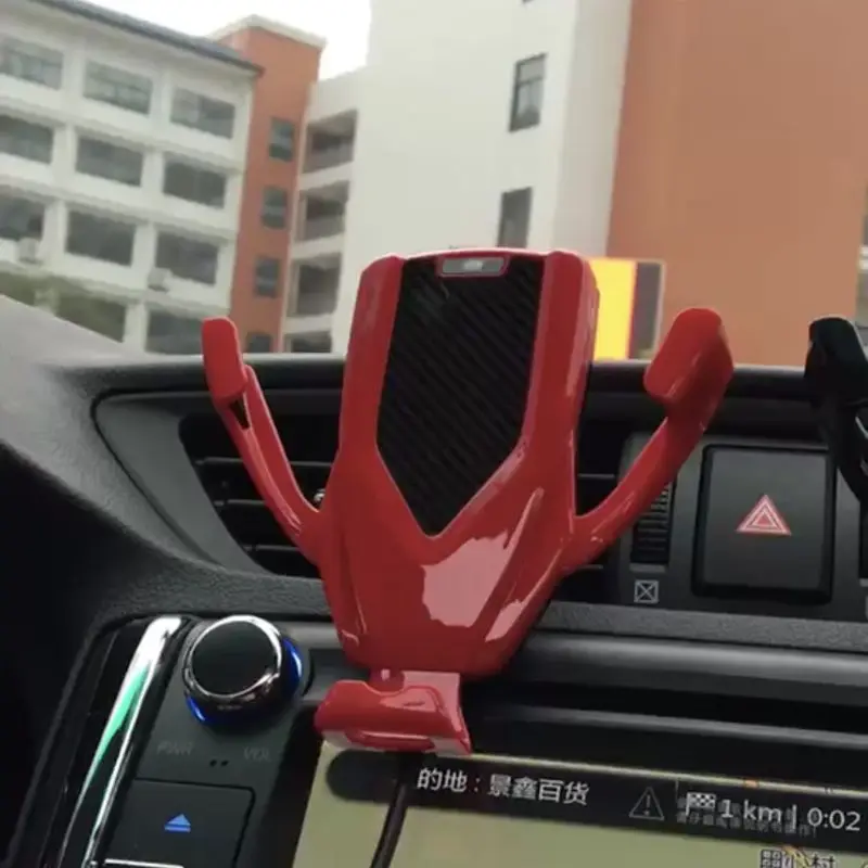 Car Qi Fast Wireless Charger Air Vent + CD Mount Automatic Clamping Car Charger Holder Stand for iPhone XR XS Max X 8 10W Fast