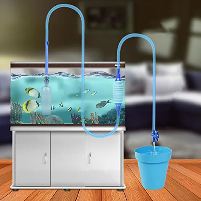 7.5ft Quick Release Aquarium Vacuum Siphon Pump with Flow Control Tap