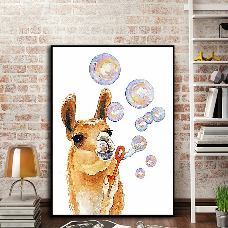 

Baby Animal Poster Scandinavian Style Wall Art Canvas Painting Wall Art Pictures For Living Room Nordic Decoration Painting