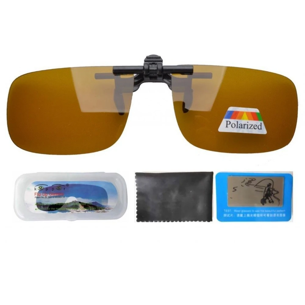 

F6 Eyekepper Patented Small Polarized Flip up Sunglasses Clip on With Case
