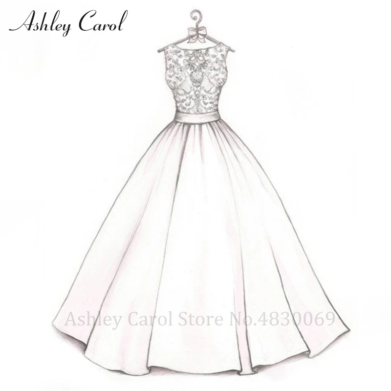 Эшли Кэрол изготовленный на заказ свадебное платье