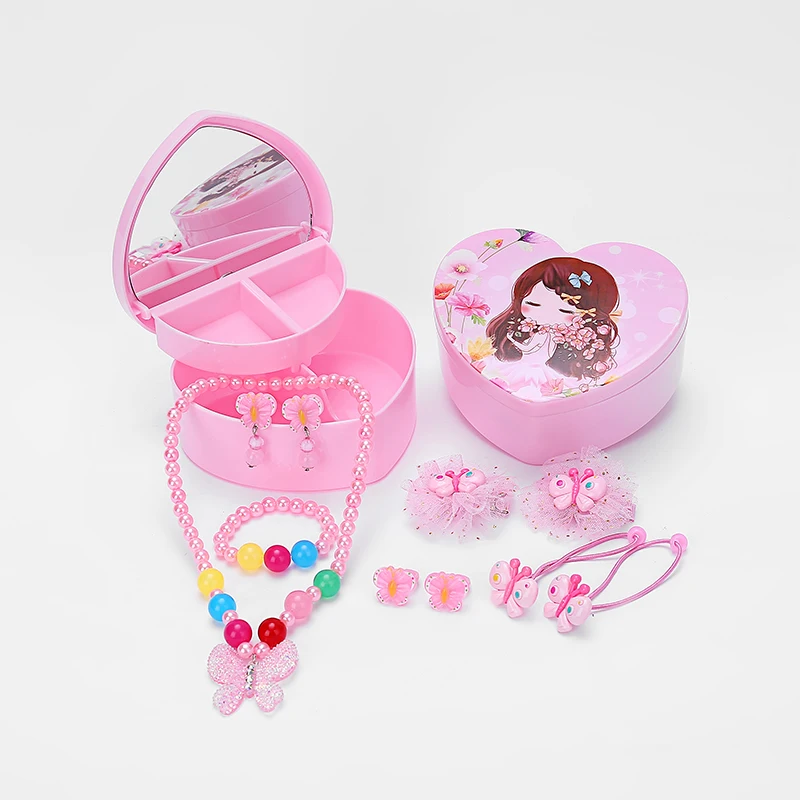 

DIY Jewelry Accessories Butterfly Baby Necklace 3-8 Years Old 2019 Cartoon Girl Necklace Bracelet 9pcs=1set Girl Festival Gift
