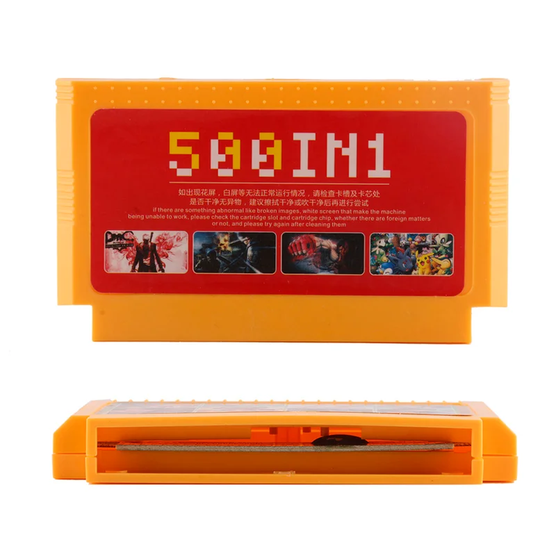 

ClassicGames 8 Bit Collection 60 Memory Pins yellow card 500 in1 for Video Console Game Card do not repeat Super Game Card