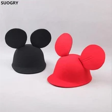 Новинка, брендовые Модные женские шапки с милыми котами и мышками, женские шапки с большими ушами, женские кашемировые колпачки