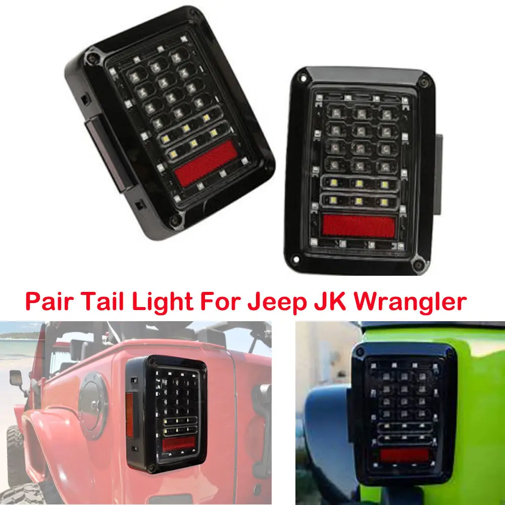 2x7 ''дюймовый 75 Вт светодиодные фары DRL + 2x светодиодные задние тормоза Обратный фонарь для Jeep wrangler JK