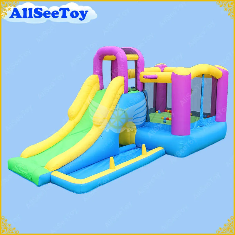 

Inflatable Jumping Castle Combo Slide and Ball Pool,Bounce House For Baby,Bouncy Castle with Air Blower