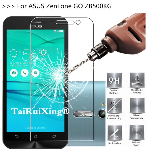 9H 2.5D 0 26 мм Закаленное стекло протектор экрана для Asus ZenFone Go ZB500KL ZB500KG 5 дюймовая