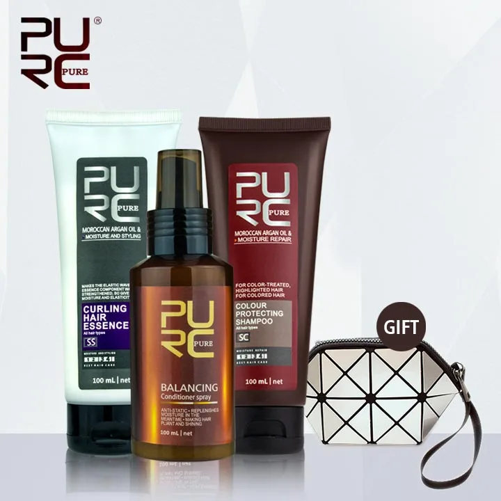 

PURC balancing conditioner spray and argan oil curl enhancers and color protect shampoo best hair care set Hair & Scalp Treatmen
