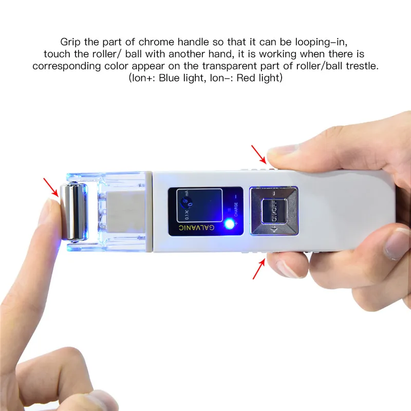 100-240 в гальванических микроток, массажер для лица машина для отбеливания кожи Глубокая чистка лица антивозрастной удалить угри инструмент